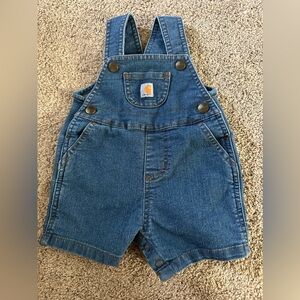 Carhartt jean overall short. 6months
